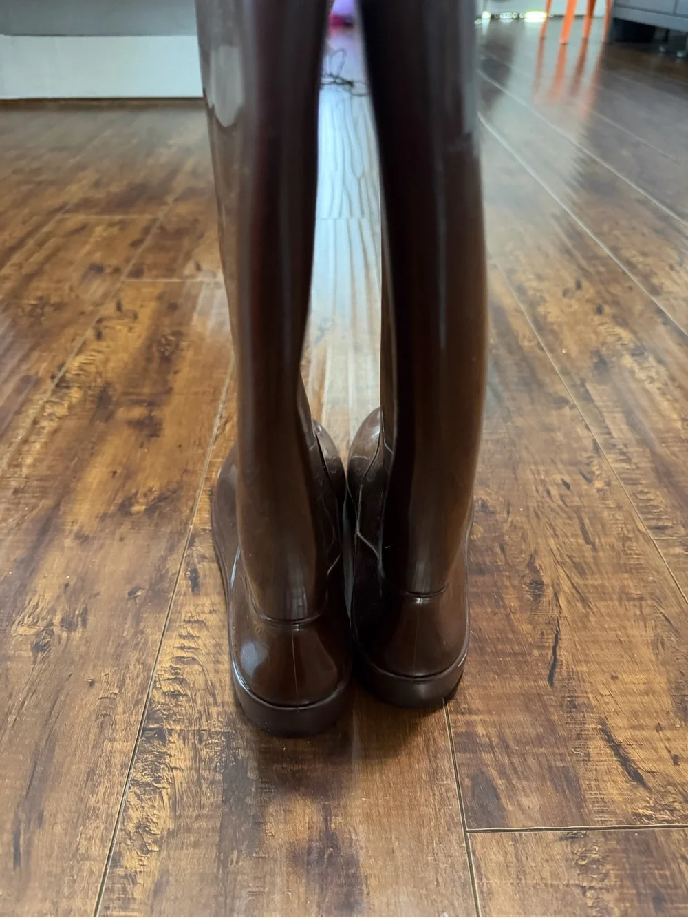 Brown Women's Waterproof Rain Boots